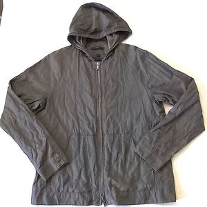 John Varvatos light jacket crinkled gray y2k